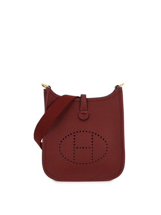 Hermes Handbags - Hermes Shoulder Bag Evelyne TPM 111 cm Amazon Rouge Ash Gold Taurillon Clemence